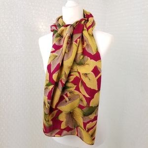 Vintage Mushroom print rayon scarf